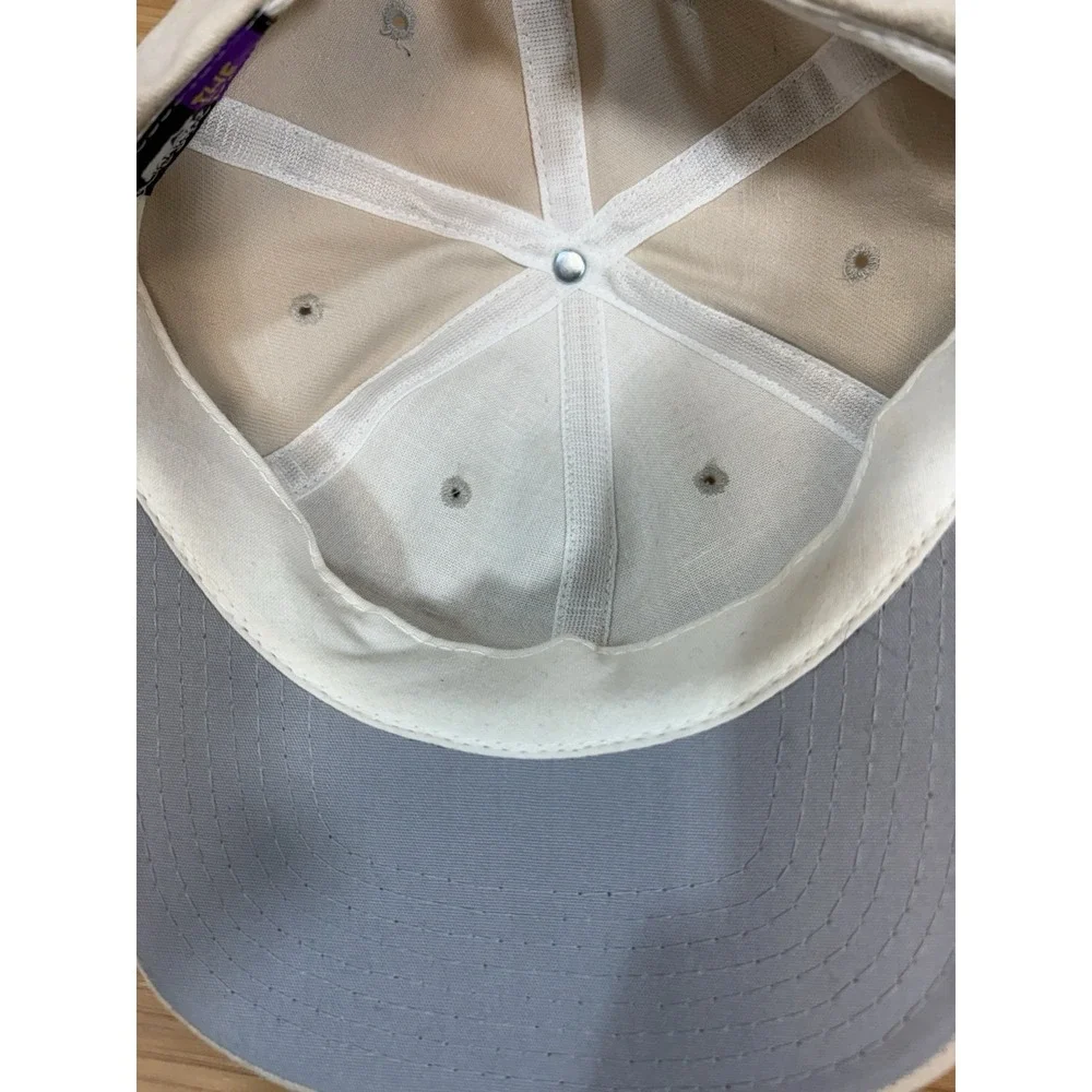Vintage-Starter Logo-Leather Strap Back-Cream Cap-The Right Hat Korea 90's